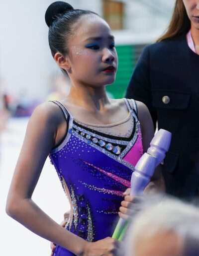 A Pink Purple Clubs Closeup